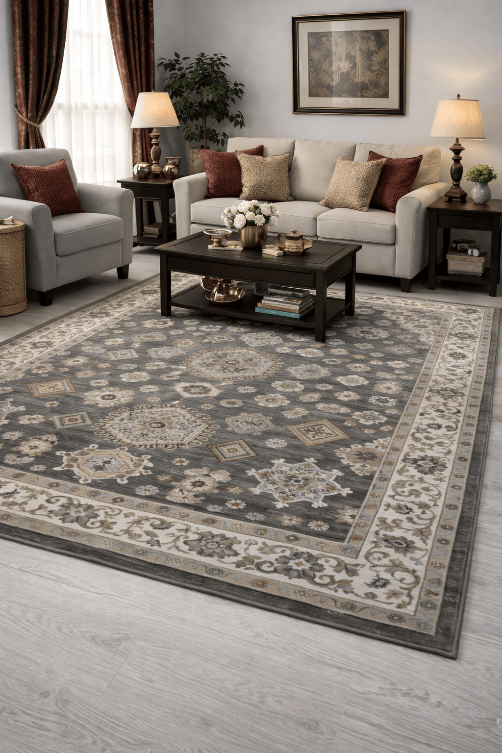 GREY BORDER - Rugs Superstore